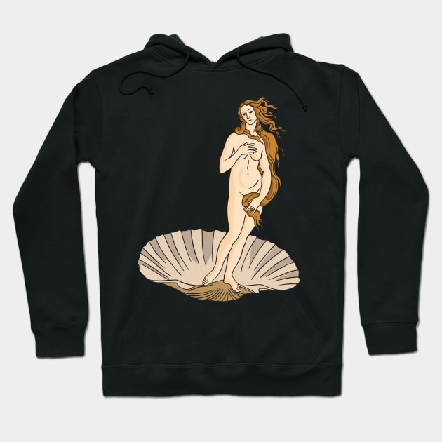 The Birth of Venus Sandro Botticelli Illustration Hoodie by murialbezanson